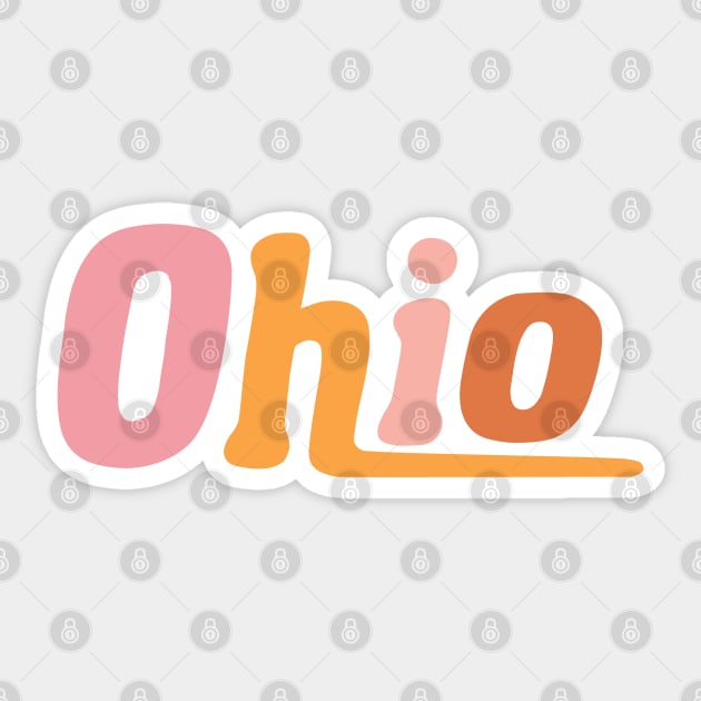 Retro Ohio Sticker by Emily Zigo